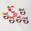 50pcs Christmas Lollipop Paper Cards Cartoon Santa Claus Penguin Kids Candy Gifts Package Wrapping New Year Party Decoration
