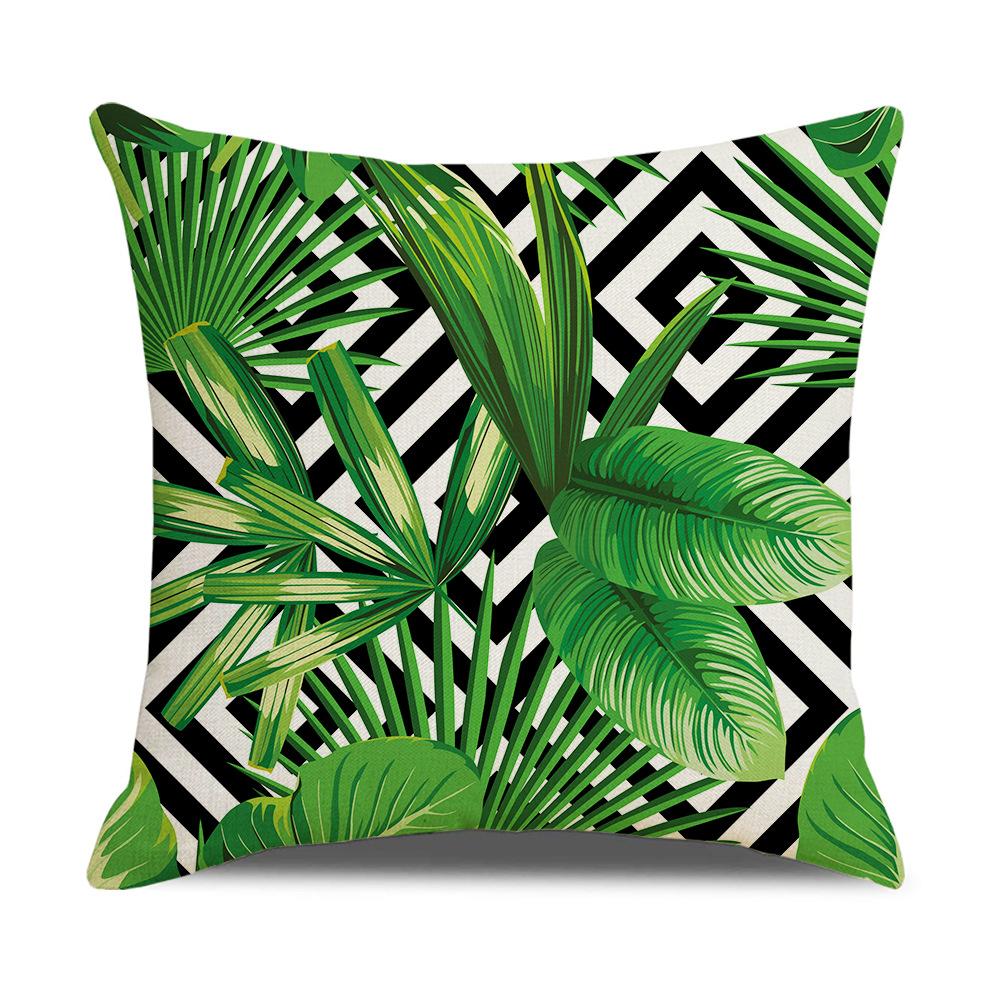 Ins Nordic Tropical Plant Pillow Cover New Home Furnishings Office Lumbar Cushion Pillow Cover
