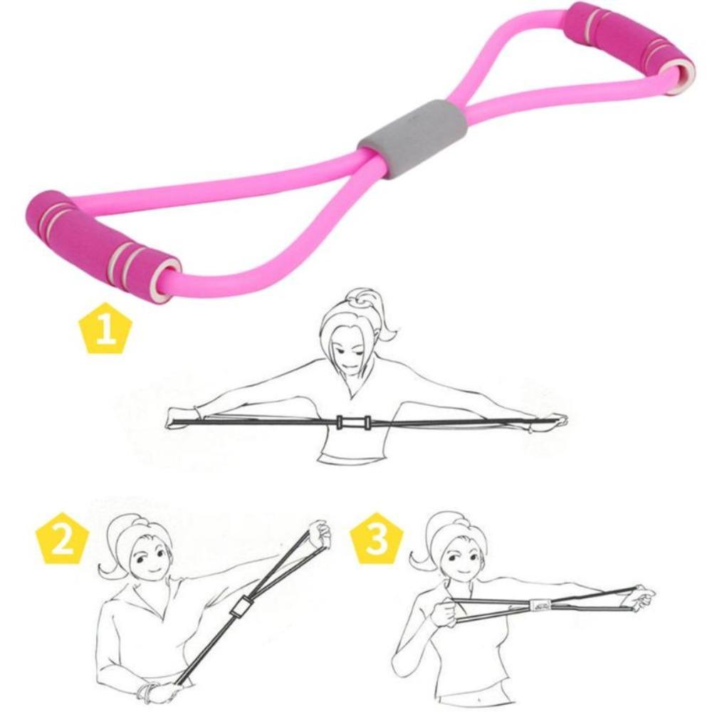 Yoga 8 Word Chest Expander Rope Sports Chest Fitness Equipment 8 Word Puller  Slimming Accessories
