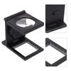 Folding Metal Linen Tester Cloth Magnifier Printer Loupe W/2 Magnifying Glass High Definition Glass Lens For Better Performance