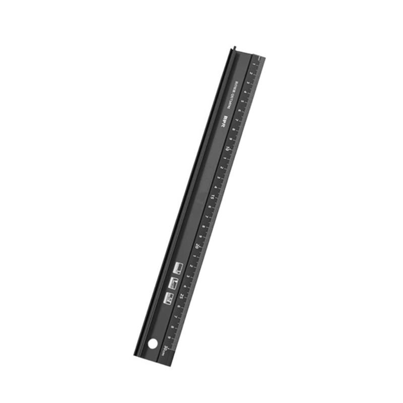 

Multiple Use Aluminum Rule with Protective Edges Heavy Duty Aluminum Rule Simple Use for Leather Crafting & Projects