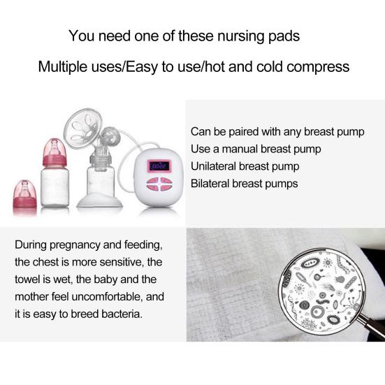 2Pcs Hot And Cold Breast Therapy Packs Improve Milk Flow Gel Cold Compress Reusable Heating Pads for Engorgement Clogged Ducts Nipple Pain Relief
