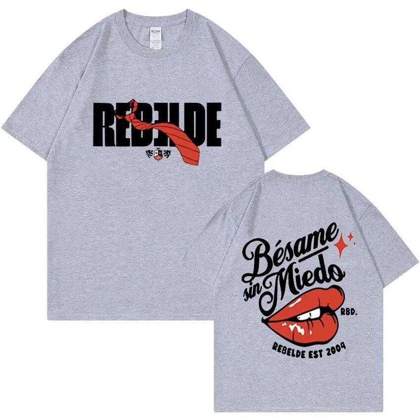 Rebelde RBD 2023 New Black T Shirts Funny Mexico Tv Series Graphic T-shirt Unisex WoUnisex 100% Cotton Oversized Tee Shirt Streetwear