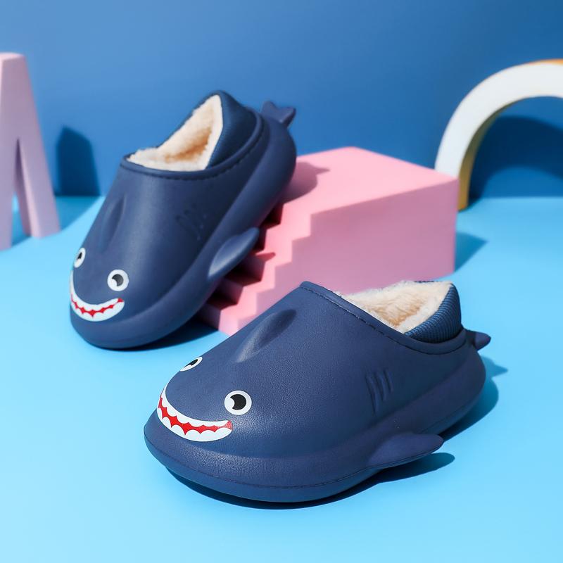 Winter Kinder süße Cartoon dicke Sohlen warme Baumwollschuhe Hausschuhe für zu Hause drinnen und draußen Baumwollpantoffeln 24-35