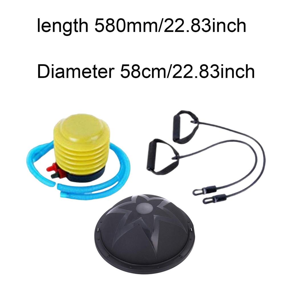 Balance Ball Half Exercise Fitness with Resistance Bands and Pump Training for Dance