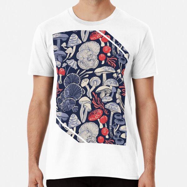Mystical fungi // midnight blue background i S to 5XL Made in the AU/USA T-Shirt