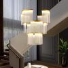 Duplex Large Modern Chandelier for Luxury Villa, Creative Living Room, Hotel Lobby, Sales Office, Loft, and Staircase.