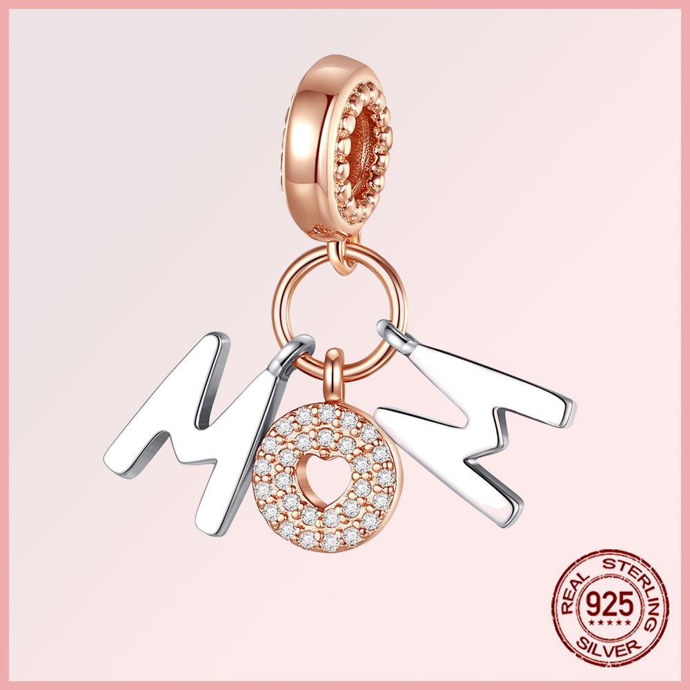 Funkelnde Familie Herz Engelsflügel Pavé Kupfer Anhänger Charms Passen Original Armband Perlen Schmuck Geschenk DIY