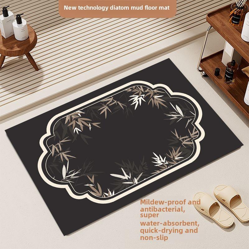 Simple Diatomaceous Earth Bathroom Mat, Absorbent, Quick Drying, Anti Slip, Dust Removal, and Anti Fouling