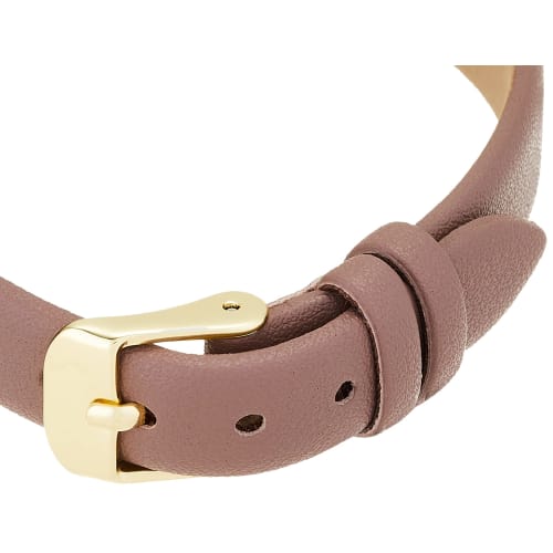 Fieldwork Women's Analog Ellipse Watch with Gold Leather Strap, Purple (JN003-2)