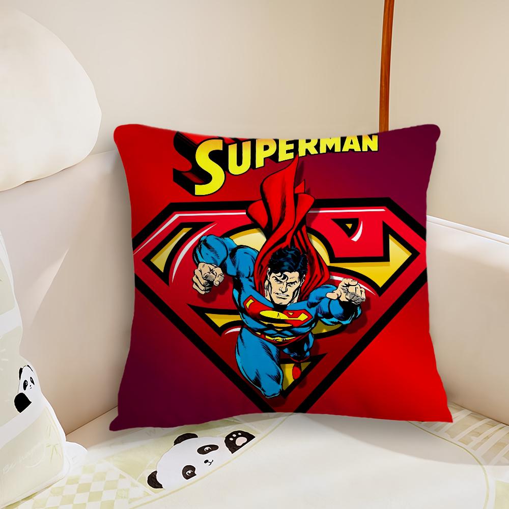 Hot Film S-Superman-s Cool Cushion Cover Living Room Headboard Bedroom Office Cushion Cushion Sofa Nap Time Pillow Case