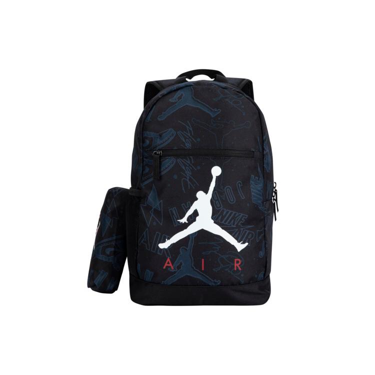 New Jordan Polyester Pencil Pouch Backpack Regular Unisex Jet Black JD2433038PS-001