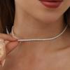 Divatos 4 mm-es Moissanite CZ Tenisz Nyaklánc Nőknek Arany Csillogó Strassz Choker Lánc Esküvői Ékszer