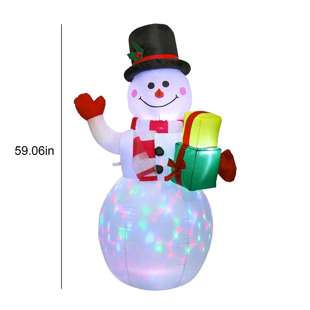 Christmas Inflatable Outdoor Decoration Climbing Santa Claus Gingerbread Inflatable Santa Claus Outdoor with Elf & Reindeer Deco