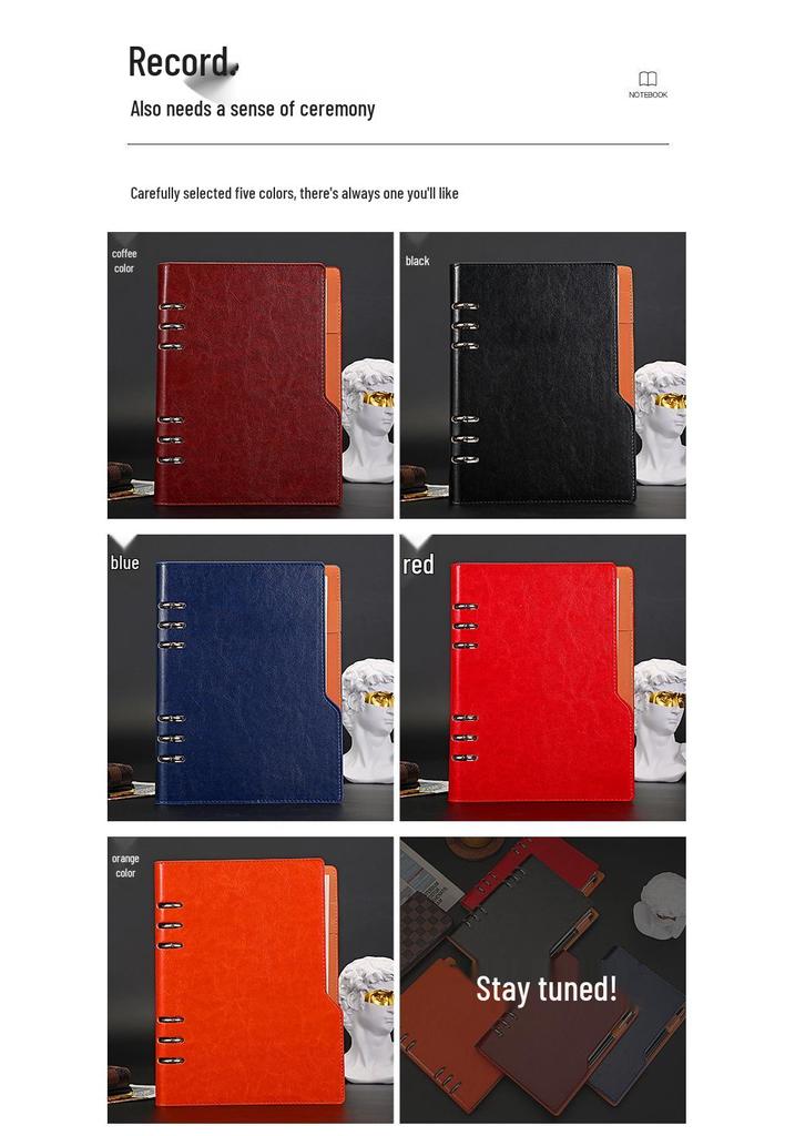 A5 Hollow-Out Loose-Leaf PU Notebook with Custom Logo Option