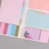 Leather Planner Multicolor Adhesive Note Set Color Coded Adhesive Label and Note Book Set Dotted Lined & Blank Pages