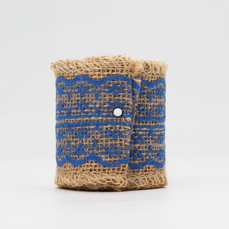 6cm Lace Burlap Roll Strips DIY Flat Hemp Decoration Materials Yellow Burlap Rolls