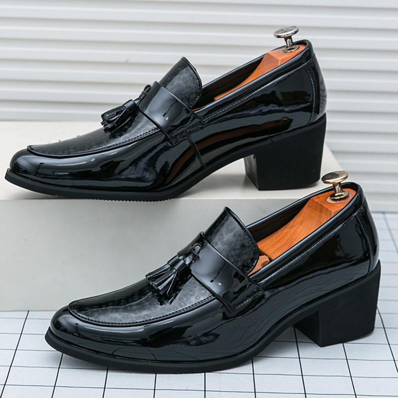Luxury Designer Men's Mixed Colors Tassels Patent Leather Casual Shoes Formal Wedding Dress Homecoming Footwear Zapatos Hombre