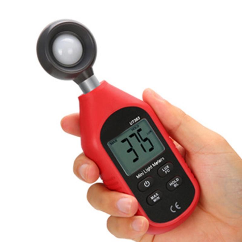 Professional LED Light Meter Digital Illuminance Meter with 0-200,000 Measuring Range for Library Mall