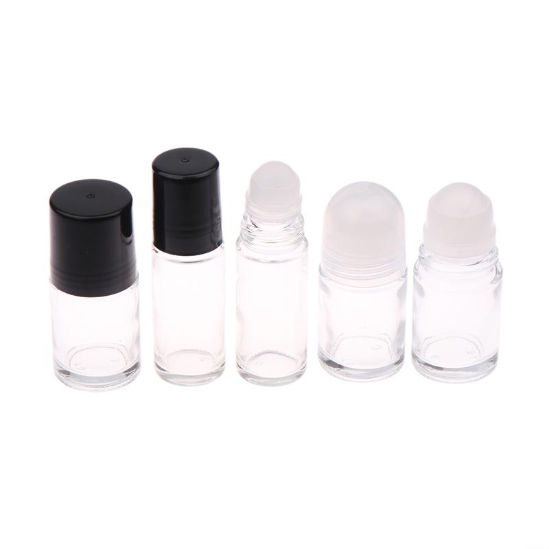 30/50ml Empty Glass Refillable Roll On Bottles Plastic Roller Bottle Leak-proof Cosmeitic Container For Essential Oil Perfumes