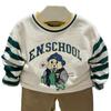 Jungen Langarm Little Bear T-Shirt - Frühling/Herbst 2025 Koreanischer Stil Basisschicht Top