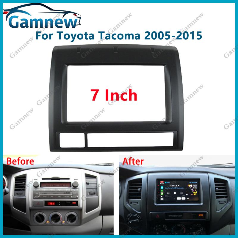 

7 inch 2DIN Car Fascia Radio Panel For Toyota Tacoma 2005-2015 Frame Kit Install Facia Face Plate 178x100mm