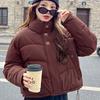 Fashion Winter Woman Short Parkas Stand Collar Loose Women's Coat Thick Warm Jackets