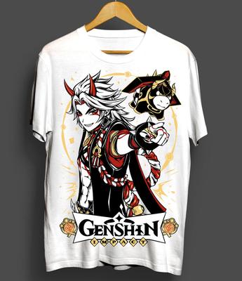 Itto T-shirt Genshin Impact T-Shirt Anime Manga Graphic Tee All Size S To 5xl Unisex T-Shirt