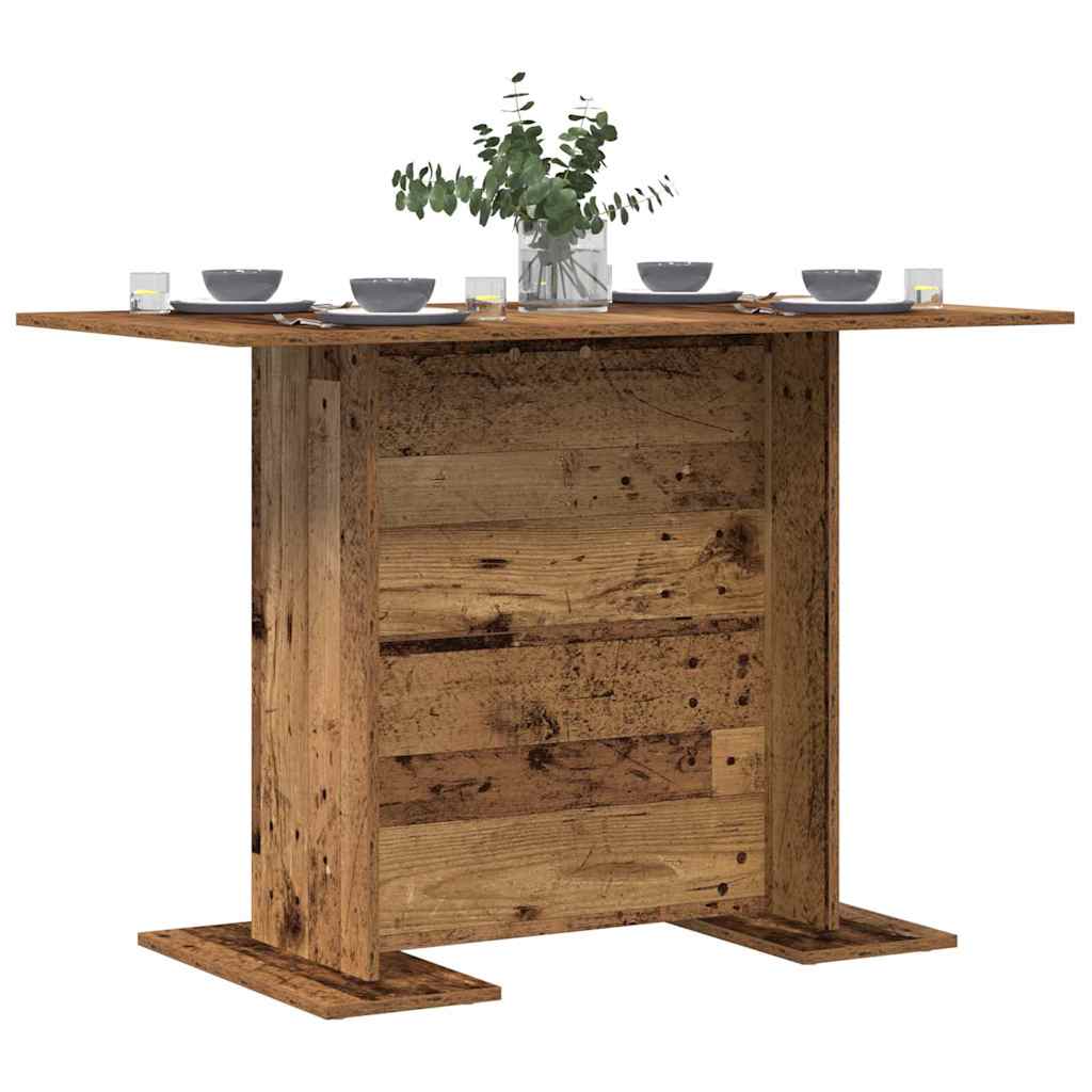 Dining Table Reclaimed Wood Look 110 x 60 x 75 cm Wood Based Material