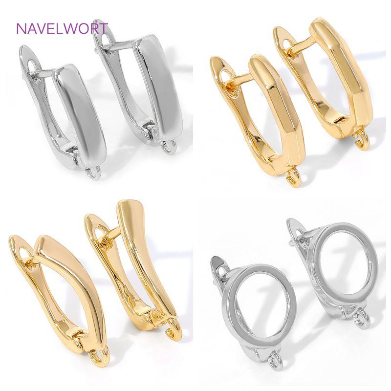 18K Gold Plated Shvenzy Earwires Fasteners,Brass Earring Fixtures,Earring Hooks Clasps Accessories,DIY Earring Making Supplies