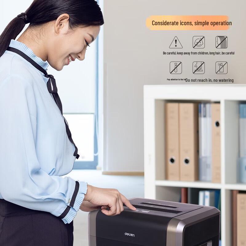 Deli 14403 Commercial High-Security Shredder CN plug (adapter included)