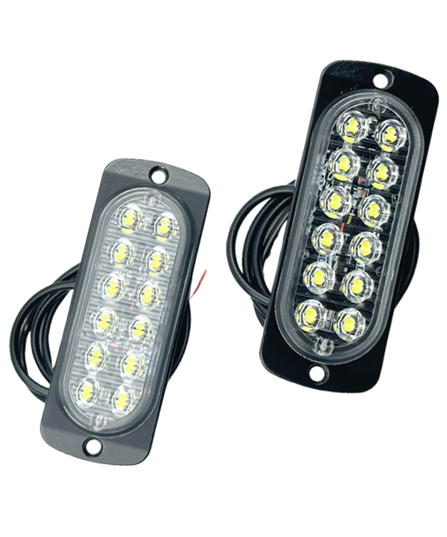 

HTharros Car LED Strobe Light 12 LED 24V Universal White 2pcs Warning Light белый