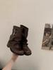 Fashion Autumn Winter Vintage Women Western Cowboy Boots Ladies Concise Thick Heel Short Botas Zapatos De Mujer