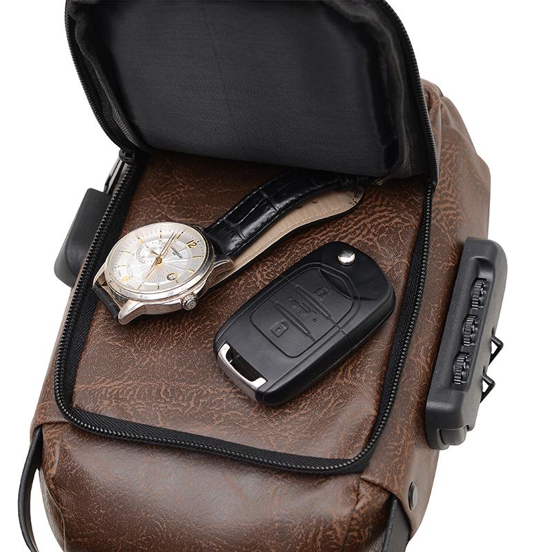 Men's Chest Bag Large Capacity Crossbody Bag Multi-functional Handbag