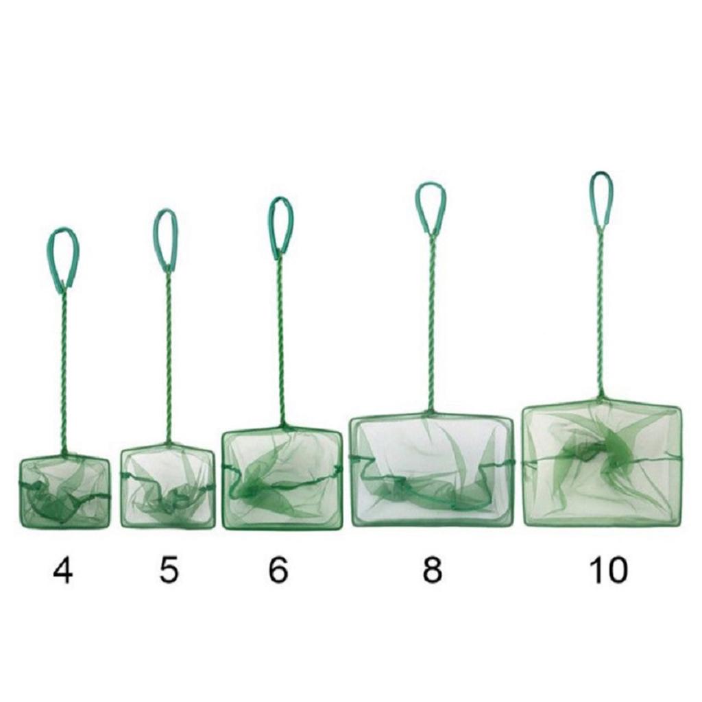 Aquarium Fishing Net Portable Scoop Net Long Handle Square Fish Tank Accessories Water Cleaning Scoop Net Floating Cleaning Net