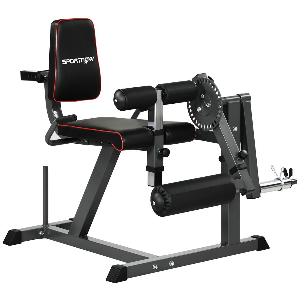 Sitzende Beinpresse und Beinstrecker, Verstellbare Beinhebermaschine und Curlmaschine mit Scheibenbeladung für Hüfte, Oberschenkel, Unterkörper-Training