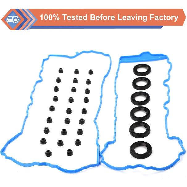 Engine Valve Cover Gasket Set Compatible With Buick Cadillac Chevy GMC Vehicle 2008-2017 Lacrosse Enclave, CTS XTS STS ATS, Impala Traverse Equinox