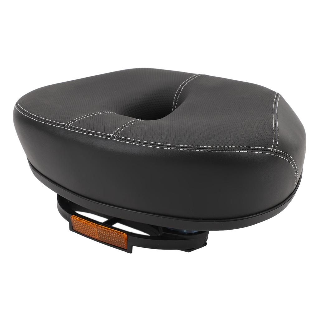 Noseless Bike Seat Wide Bike Saddle Replacement Thickened Hollow Breathable Shock Absorbing City Mountain Bike Seat