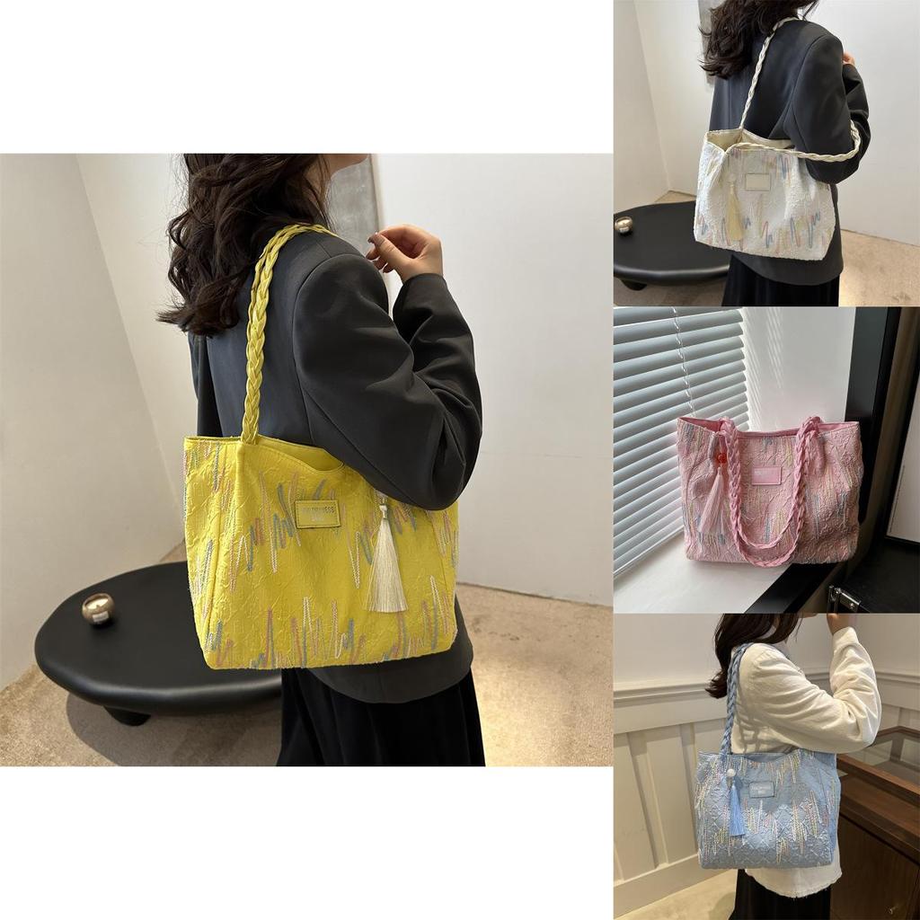 Unique 2024 Summer Shoulder Underarm Bag Stylish Lightweight Canvas Tote Women