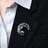 Crystal Wheat Ear Brooch, High-end Women's Delicate Brooch, Retro High-end Style, Suit Coat Accessory Pin