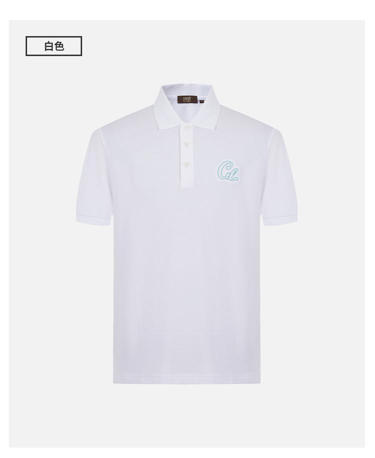Classic and Versatile Letter Logo: Spring and Summer Solid Color Casual Men's Short Sleeved Polo Shirt