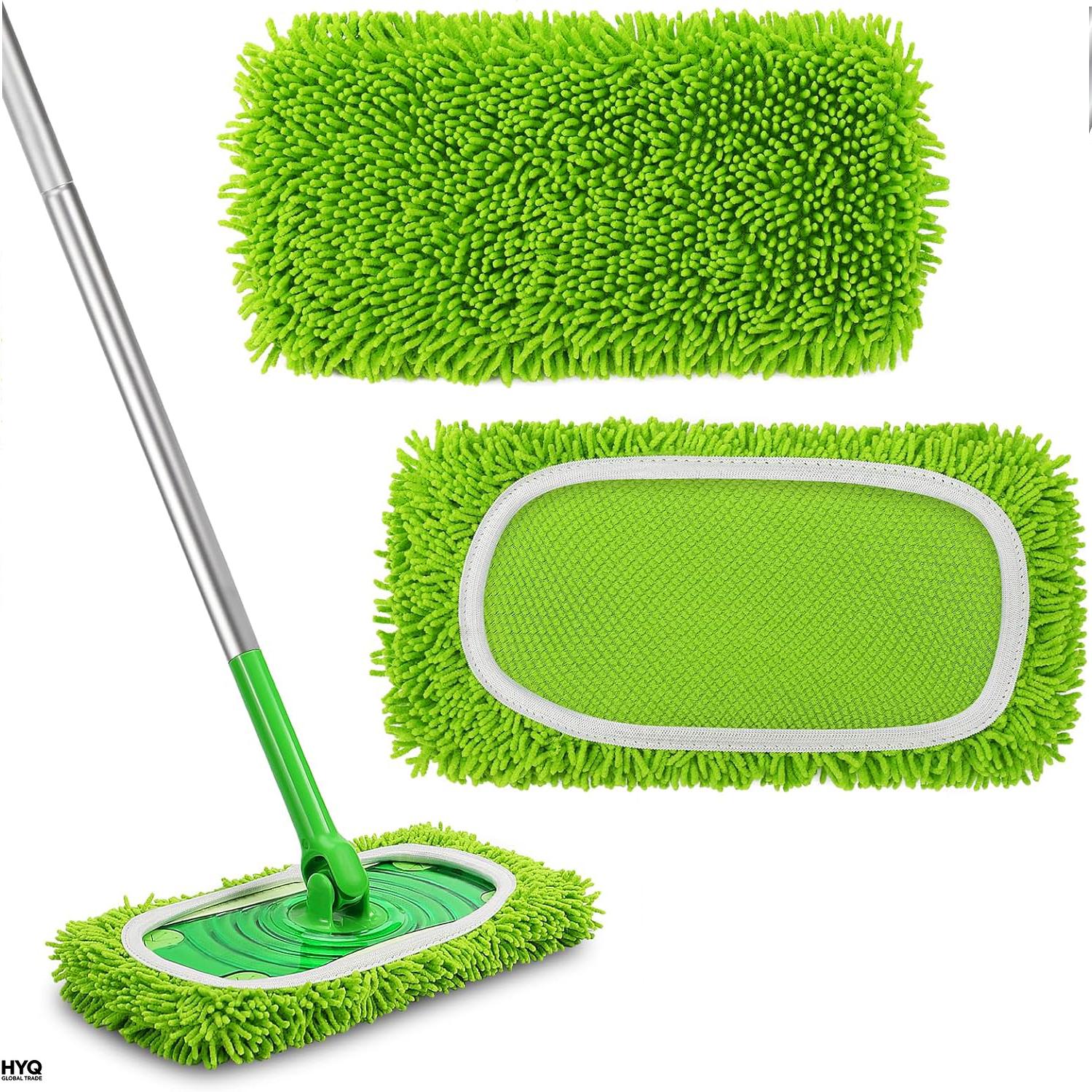 2 Tampones De Microfibra Reutilizables, Compatibles Con Swiffer