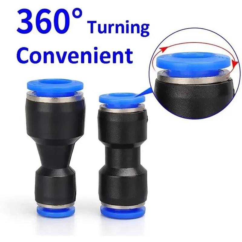 4/6/8/10/12/14/16mm PU PG Pneumatic Fitting Quick Push in Straight Gas Coupling Air Hose Tube PG PU Pneumatic Fitting Connector Fuel System Fittings7