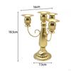 4 Candle Metal Candelabra Candlestick Holder Fine Craftsmanship Taper for Living Room