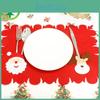Luxurious Christmas Santa Place Mat Table Runner Mat Crafted For Holiday Cheer