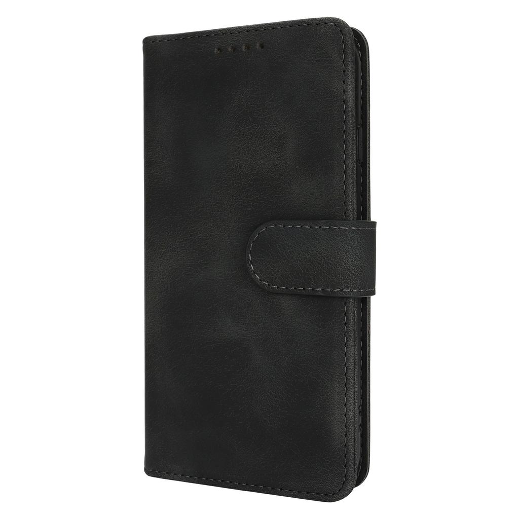 Wallet Case for iPhone SE (2022)/(2020)/8/7 Double Folded Edge Skin Touch PU Leather Flip Phone Cover