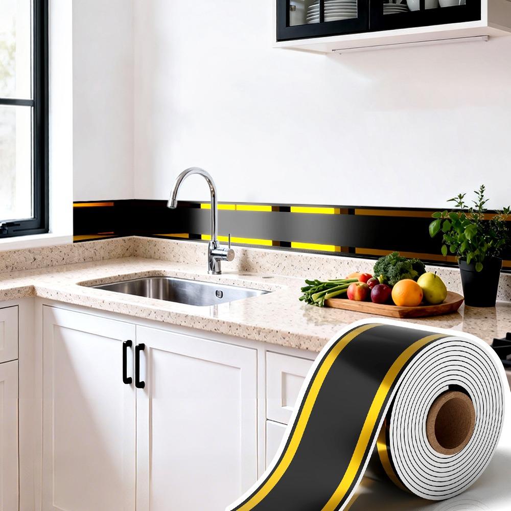Waterproof Wall Border Flexible Baseboard Trim Border Decorative Strip Living Room