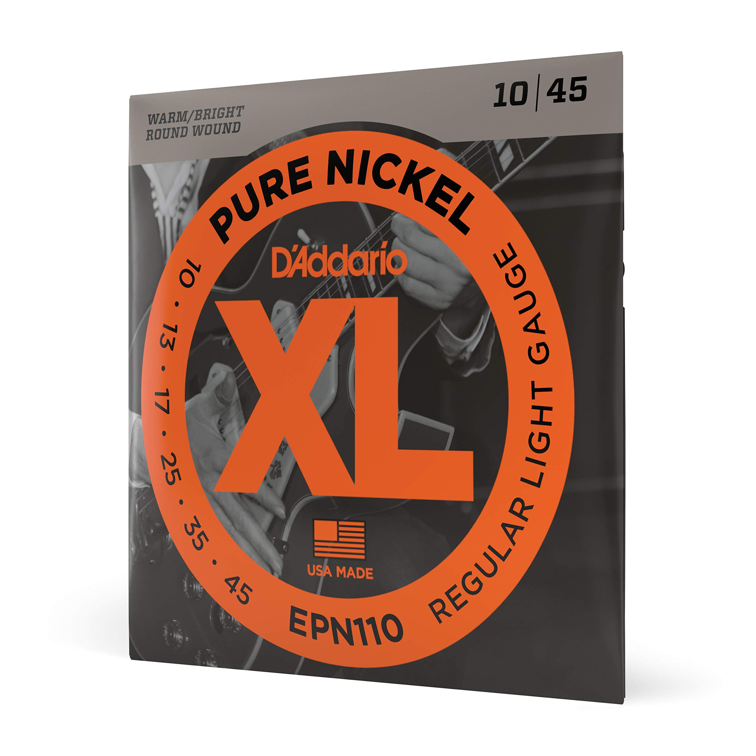 

Electric Guitar Strings Pure Nickel Light Regular EPN110 D Addario .010-.045 []