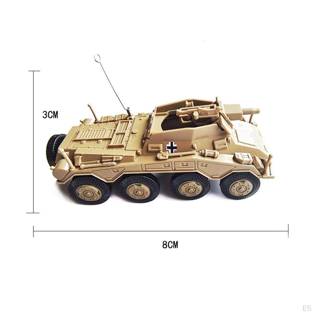 1/72 German Tank Model Building Set, Armored Vehicle Collectible for Educational Use