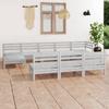 Day and Night - Day and Night Garden Furniture Set 10 Pieces Solid White Pine Wood